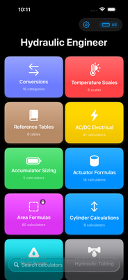 Hydraulic Engineer Home Screen